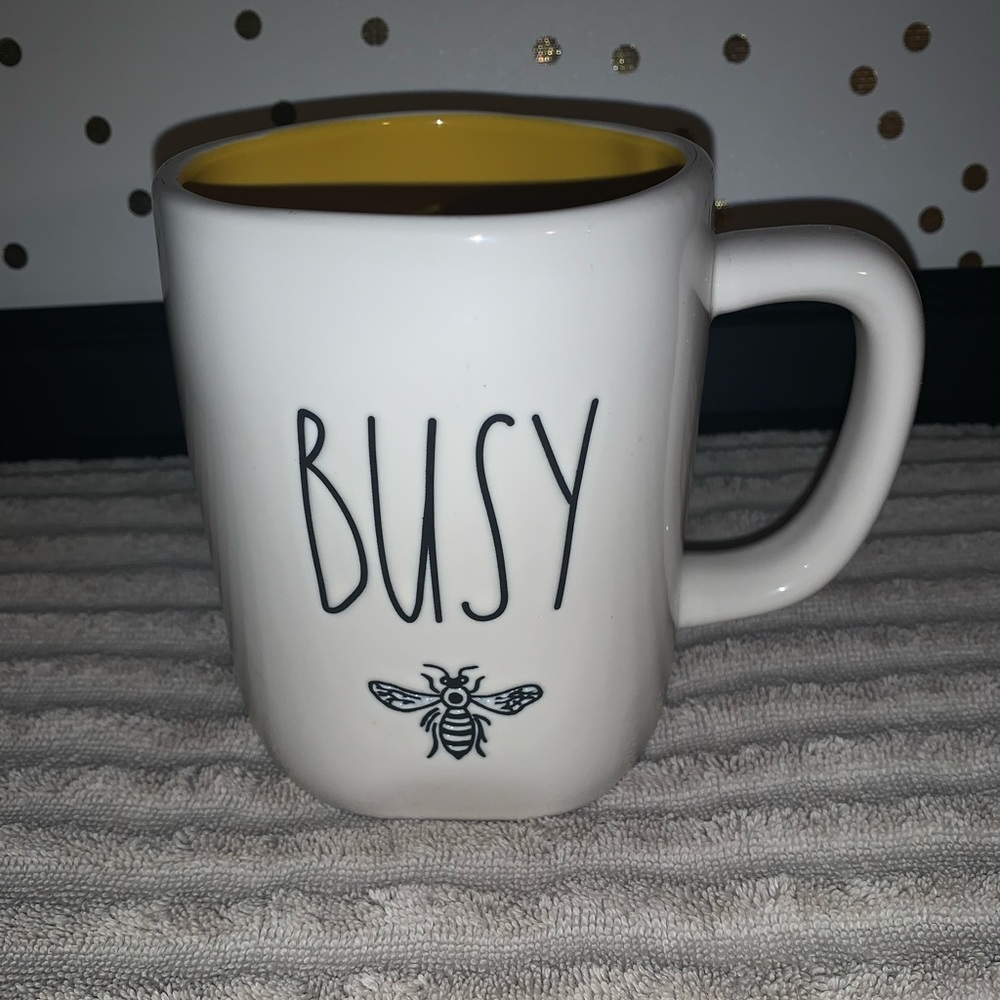Rae Dunn Busy Bee Mug Artisan Collection by Magenta White EUC